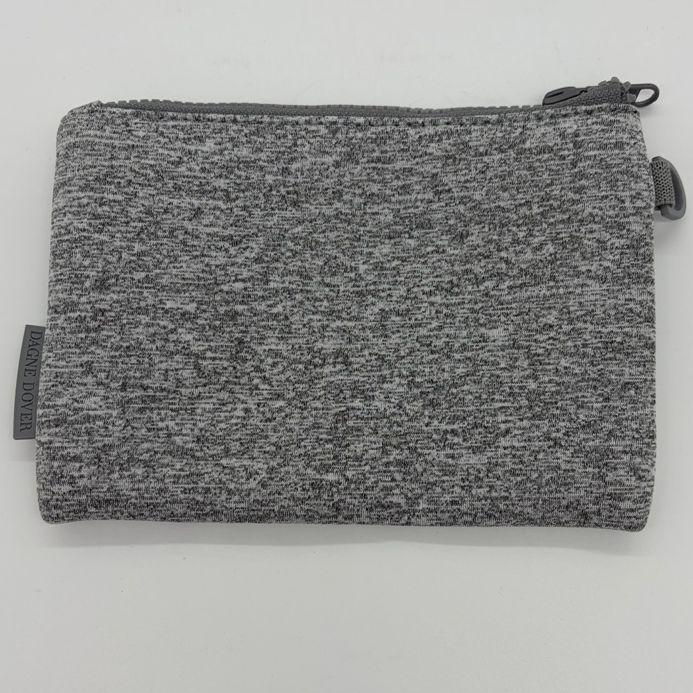 Dagne Dover Heather Gray Zippered Toiletry Bag/Pouch